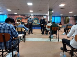 تصاویری از برگزاری سه آزمون بطور همزمان در دانشگاه صنعتی قوچان، امروز جمعه ۲۲ مرداد ماه