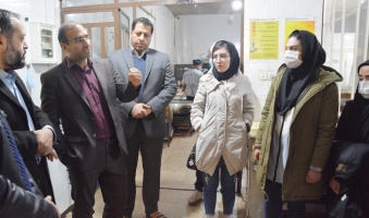 بازدید ریاست به همراه دانشجویان دانشگاه از آشپزخانه محل طبخ غذای دانشجویی دانشگاه