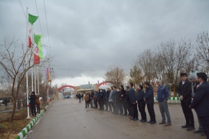 مراسم اهتزاز پرچم مقدس جمهوری اسلامی ایران در دانشگاه صنعتی قوچان برگزار شد