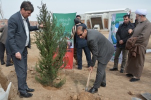 برگزاری آیین درختکاری در دانشگاه صنعتی قوچان به مناسبت روز درختکاری و آغاز هفته منابع طبیعی