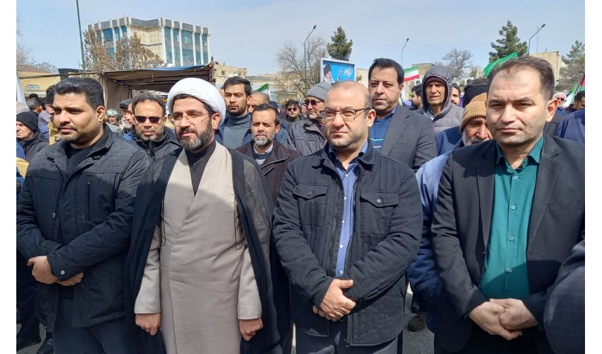 حضور پرشور دانشگاهیان دانشگاه صنعتی قوچان در راهپیمایی روز جهانی قدس