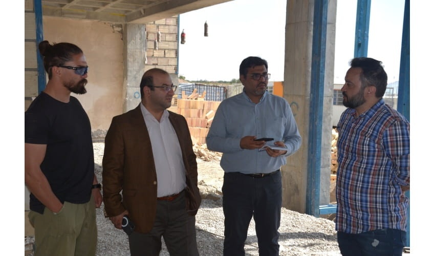 بازدید میدانی رئیس دانشگاه صنعتی قوچان از پروژه خوابگاه دانشجویی در حال ساخت